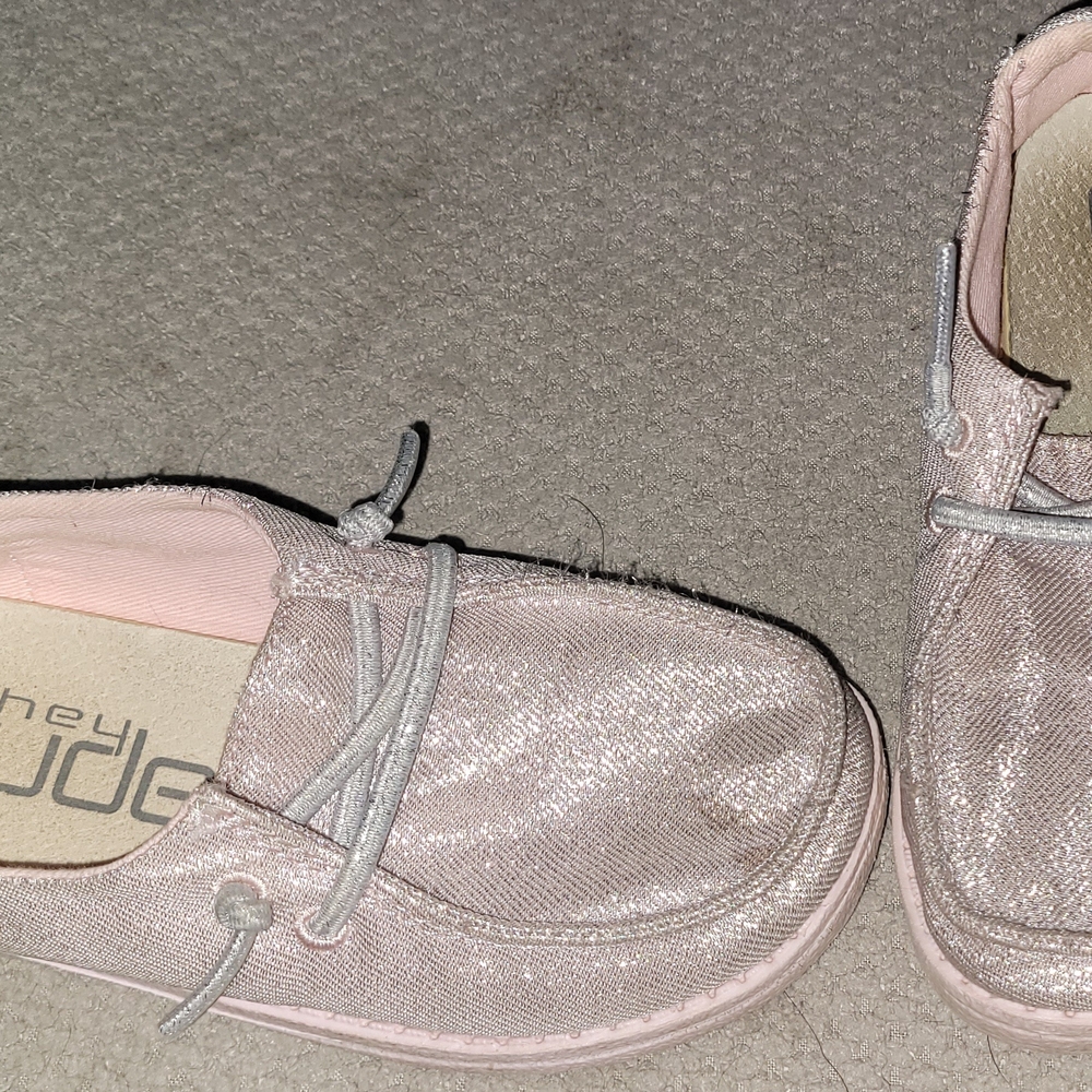 Hey Dude Kids Sparkle Pink Moccasins